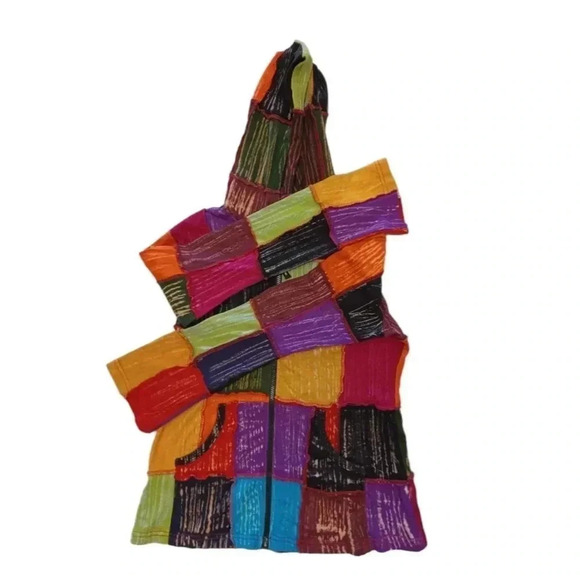 Ark Imports Patchwork Hoodie Size Medium - Picture 6 of 10